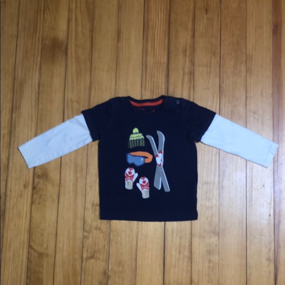 MINI BODEN BABY BOY LONG SLEEVED LAYER TEE 18-24